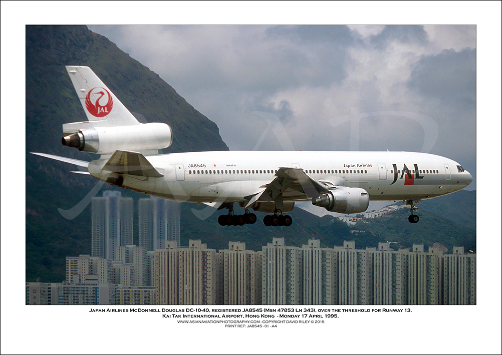JA8545 - Japan Airlines McDonnell Douglas DC-10-40  (Msn 47853 Ln 343) - 01