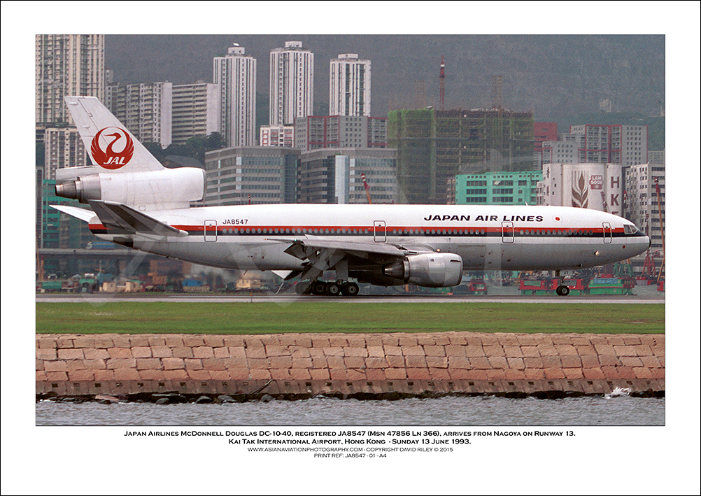 JA8547 - Japan Airlines McDonnell Douglas DC-10-40  (Msn 47856 Ln 366) - 01