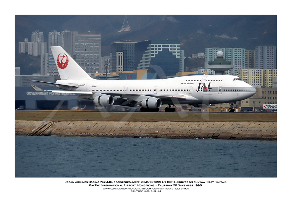 JA8912 - Japan Airlines Boeing 747-446  (Msn 27099 Ln 1031) - 02