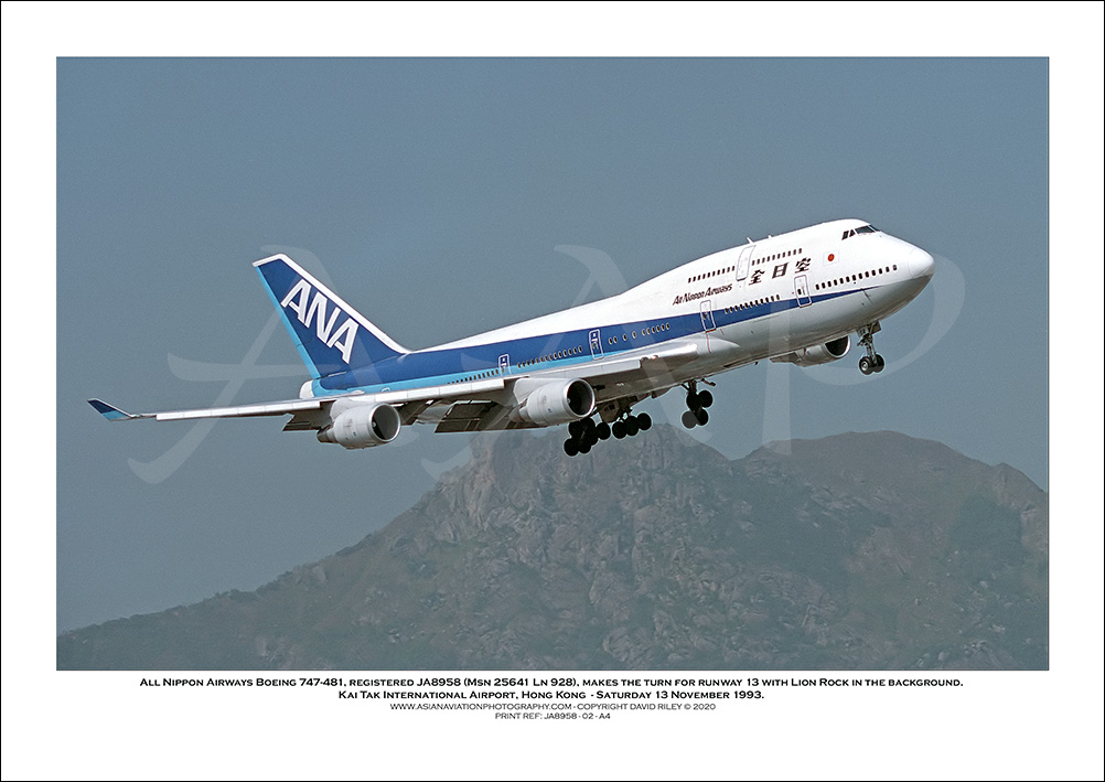 JA8958 - All Nippon Airways Boeing 747-481D  (Msn 25641 Ln 928) - 02