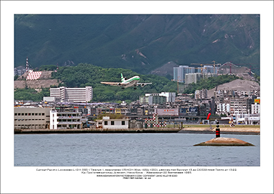 KAI-TAK - Cathay Pacific Lockheed L-1011-385-1 Tristar 1 lands on Runway 13 - 012