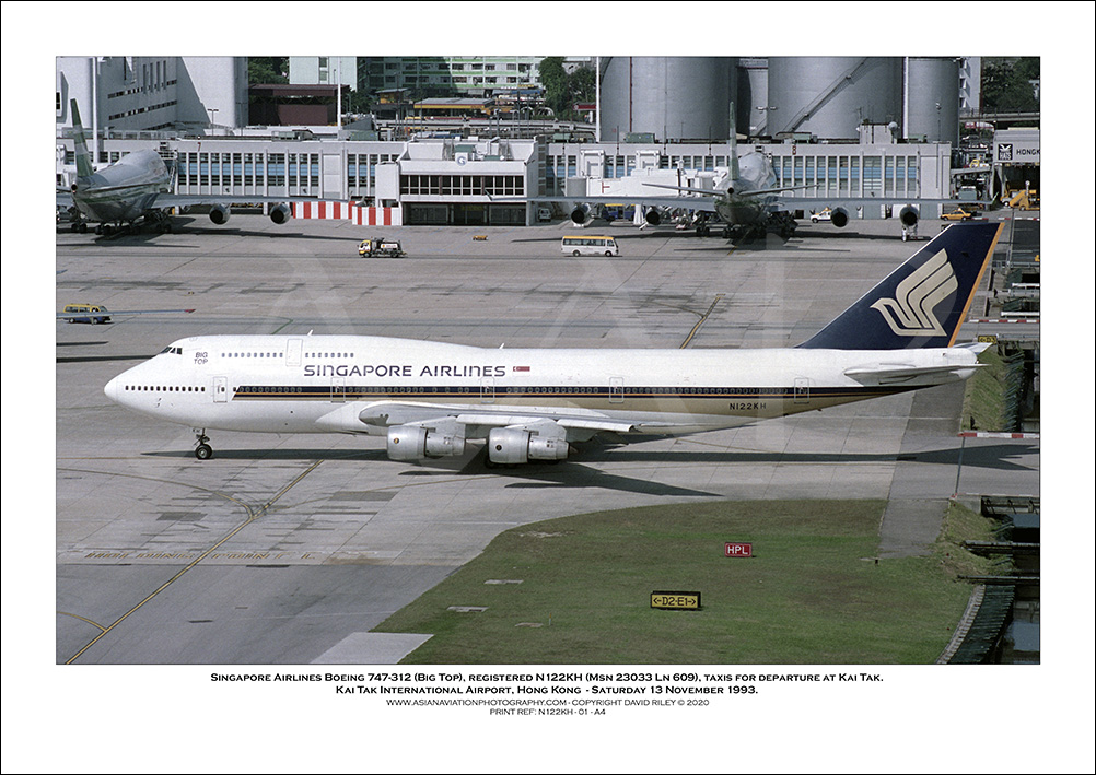 N122KH - Singapore Airlines Boeing 747-312 (Big Top)  (Msn  23033 Ln 609) - 01