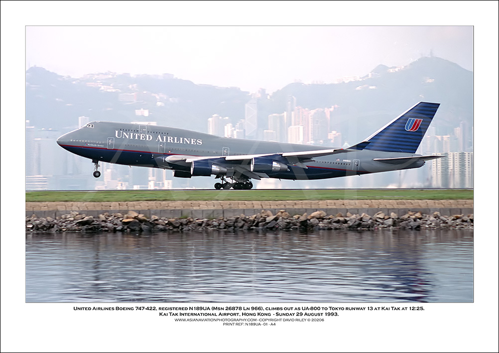 N189UA - United Airlines Boeing 747-422  (Msn 26878 Ln 966) - 01
