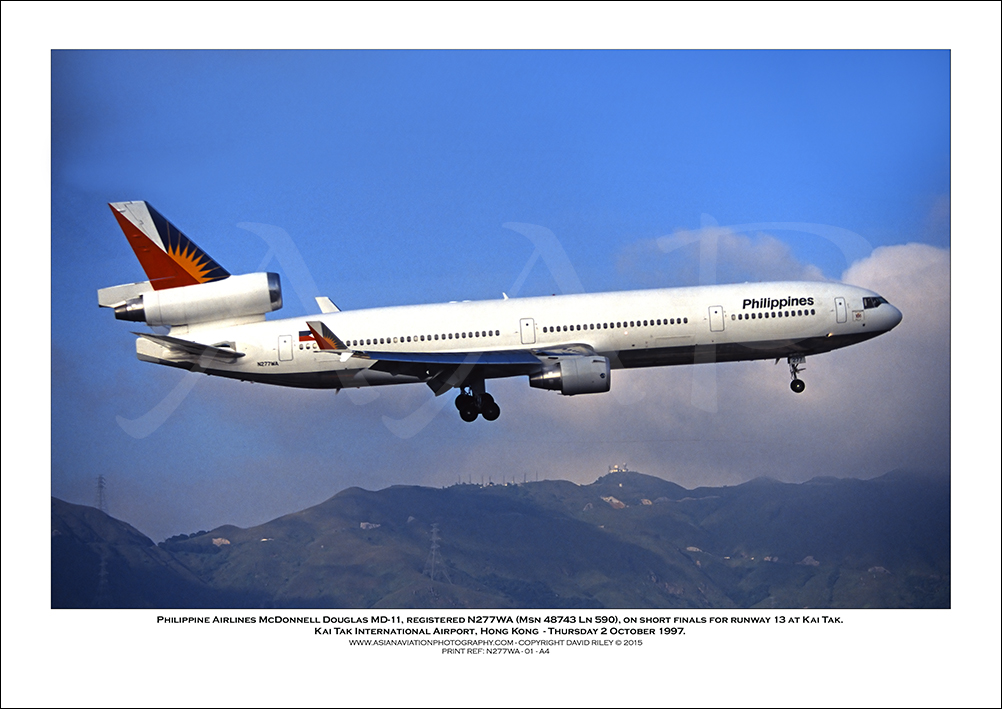 N277WA - Philippine Airlines McDonnell Douglas MD-11  (Msn 48743 Ln 590) - 01