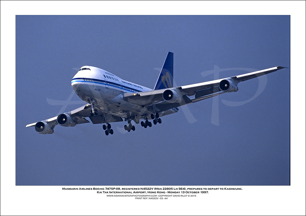 N4522V - Mandarin Airlines Boeing 747SP-09  (Msn 22805 Ln 564) - 03