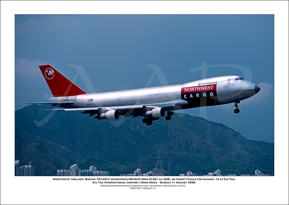 N619US - Northwest Airlines Boeing 747-251F  (Msn 21321 Ln 308) - 01