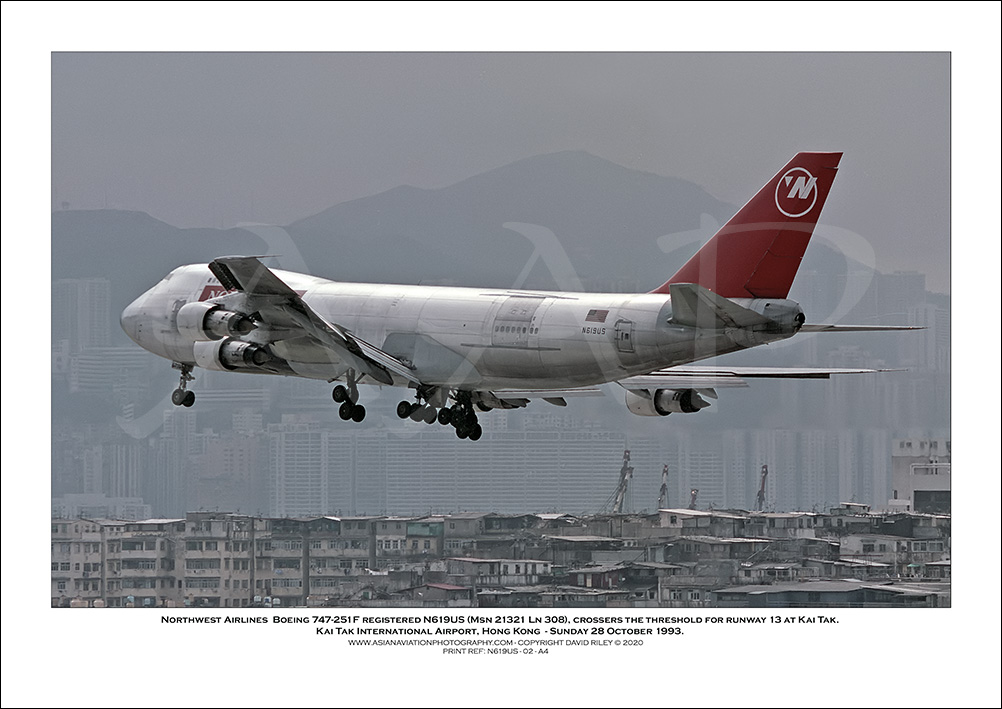 N619US - Northwest Airlines Boeing 747-251F  (Msn 21321 Ln 308) - 02