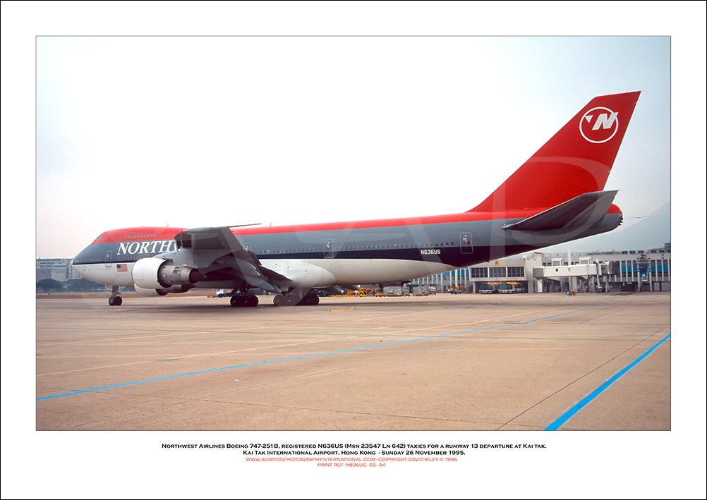 N636US - Northwest Airlines Boeing 747-251B  (Msn 23547 Ln 642) - 03