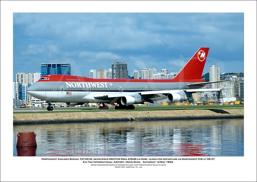 N637US - Northwest Airlines Boeing 747-251B  (Msn 23548 Ln 64) - 01