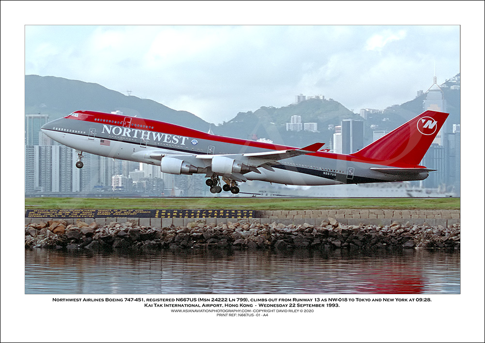 N667US - Northwest Airlines Boeing 747-451  (Msn 24222 Ln 799) - 01