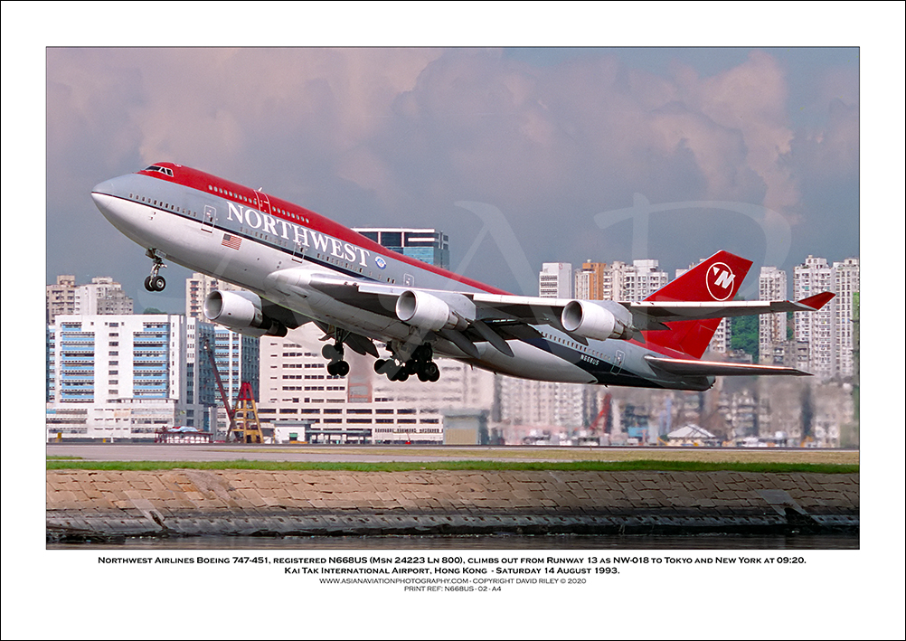N668US - Northwest Airlines Boeing 747-451  (Msn 24223 Ln 800)- 02