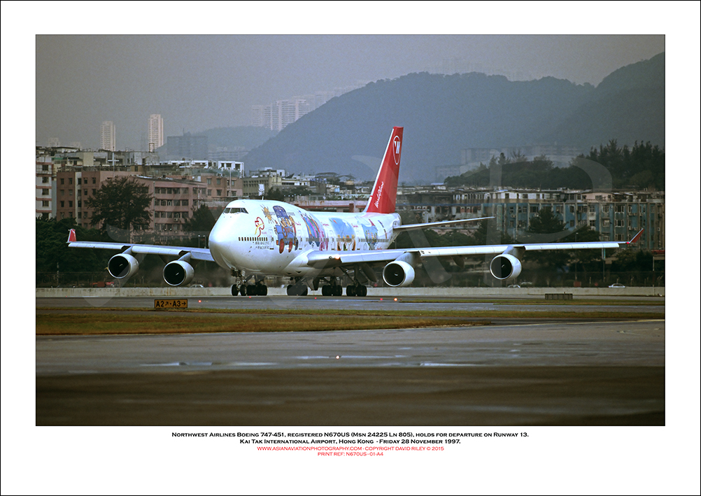 N670US - Northwest Airlines Boeing 747-451  (Msn 24225 Ln 805) - 01