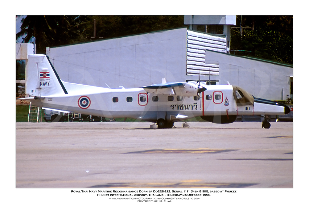 1111 - Royal Thai Navy Maritine Reconnaisance Dornier Do228-212   (Msn 8180) - 01