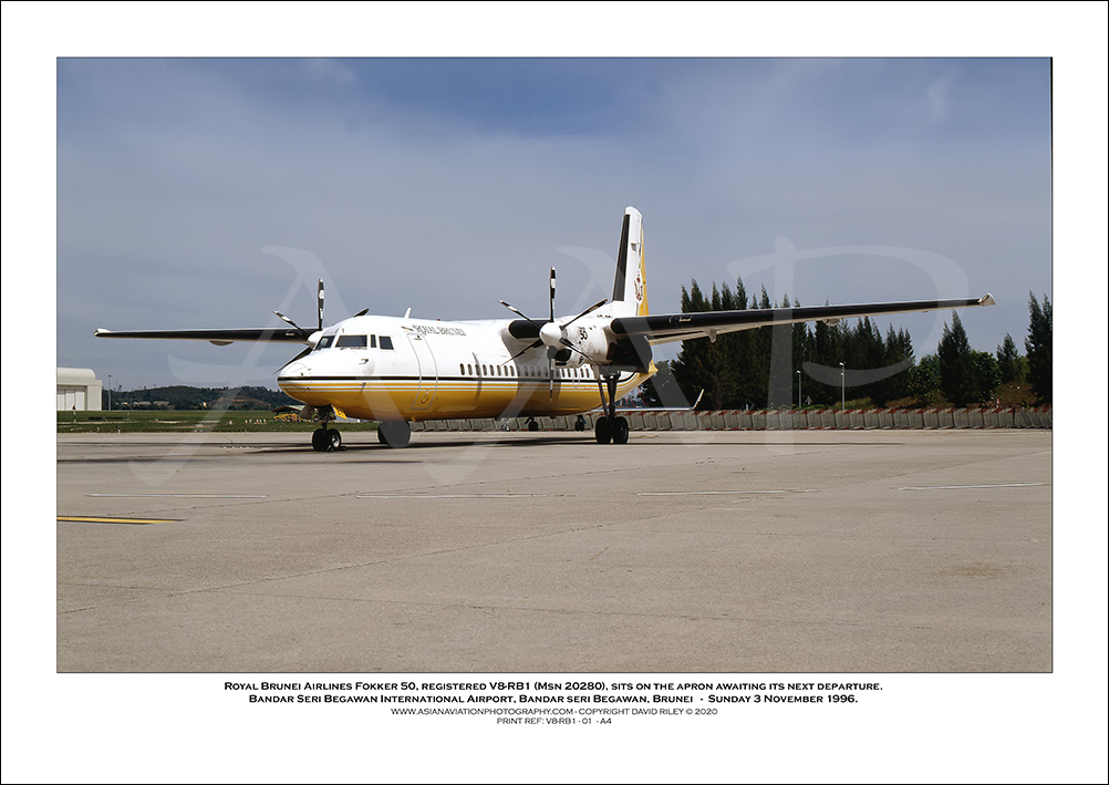 V8-RB1 - Royal Brunei Airlines Fokker 50  (Msn 20280) - 01