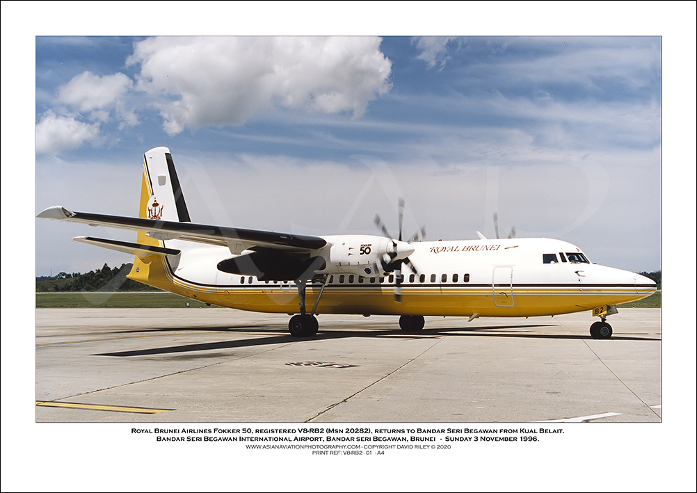 V8-RB2 - Royal Brunei Airlines Fokker 50  (Msn 20282) - 01