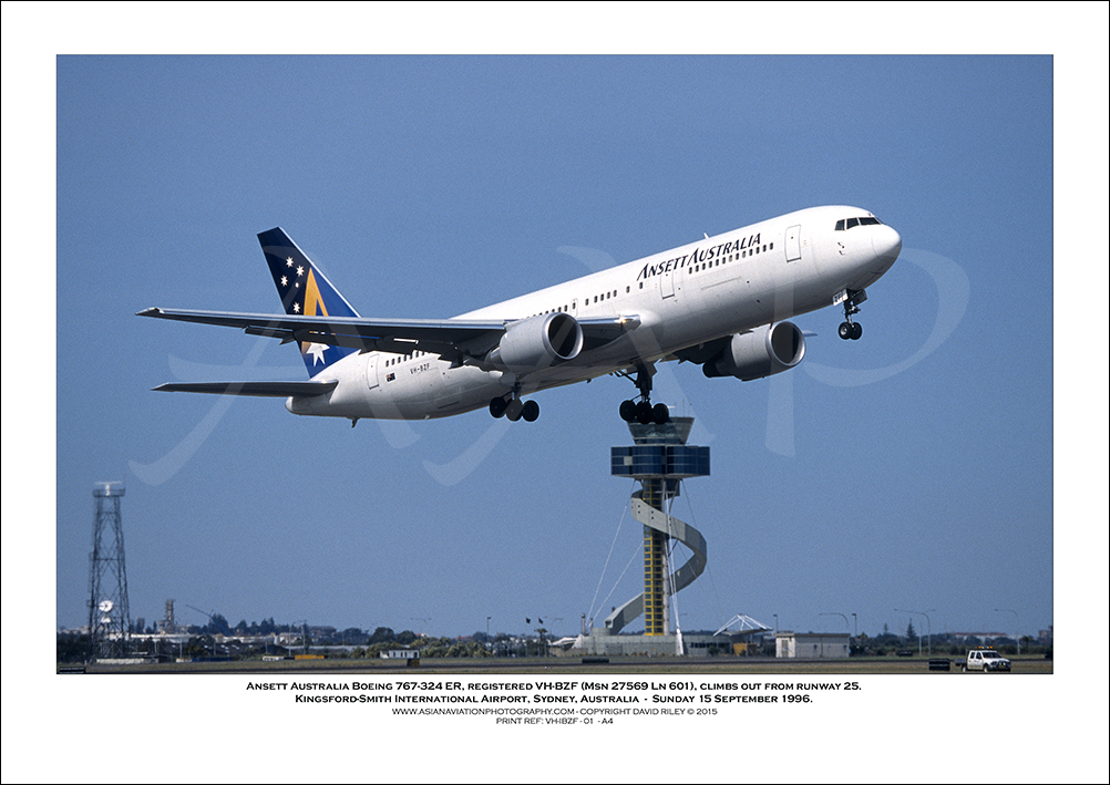 VH-BZF - Ansett Australia  Boeing 767-324 ER  (Msn 27569 Ln 601) - 01