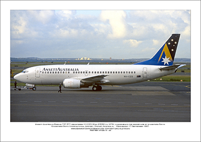 VH-CZD - Ansett Australia  Boeing 737-377  (Msn 23556 Ln 1279) - 01
