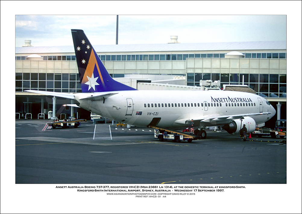 VH-CZI - Ansett Australia  Boeing 737-377  (Msn 23661 Ln 1314) - 01