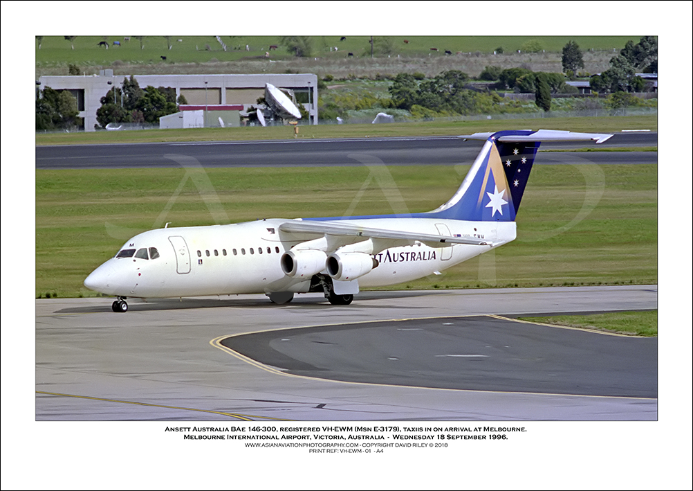 VH-EWM - Ansett Australia BAe 146-300 (Msn E3179) - 01