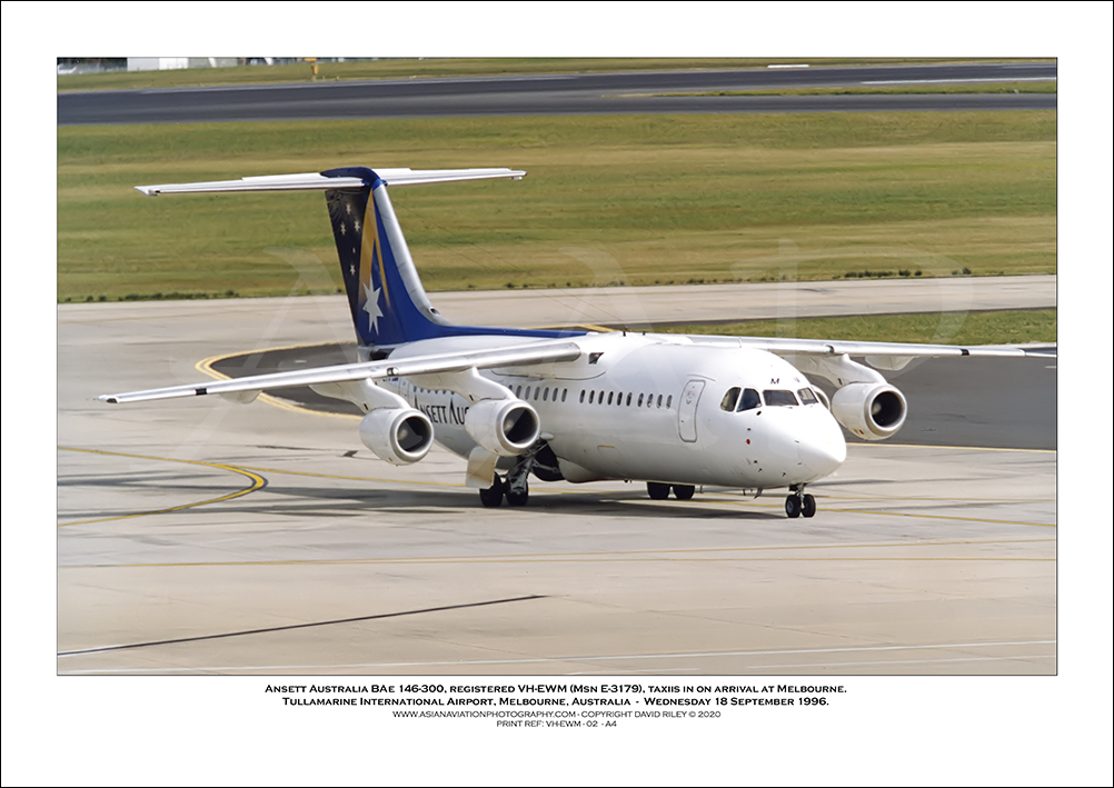 VH-EWM - Ansett Australia BAe 146-300 (Msn E3179) - 02