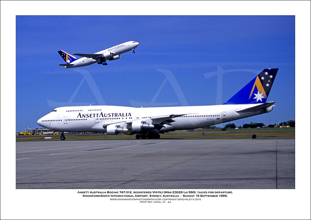 VH-INJ - Ansett Australia Boeing 747-312  (Msn 23029 Ln 590) - 01