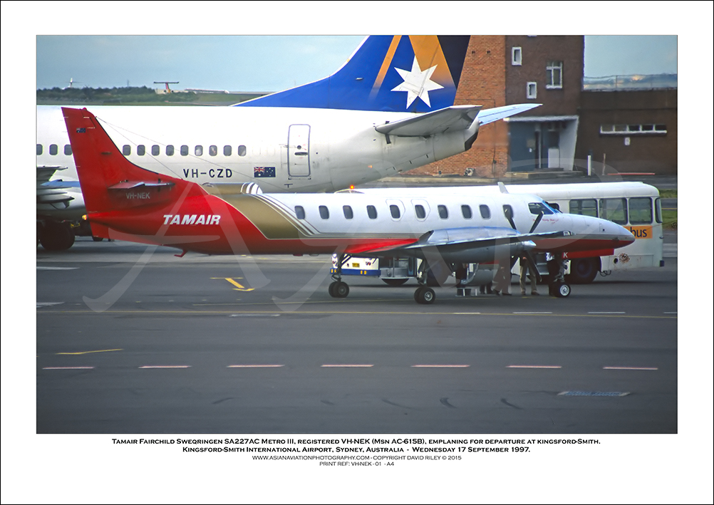 VH-NEK - Tamair Fairchild Sweqringen SA227AC Metro III  (Msn AC-615B) - 01