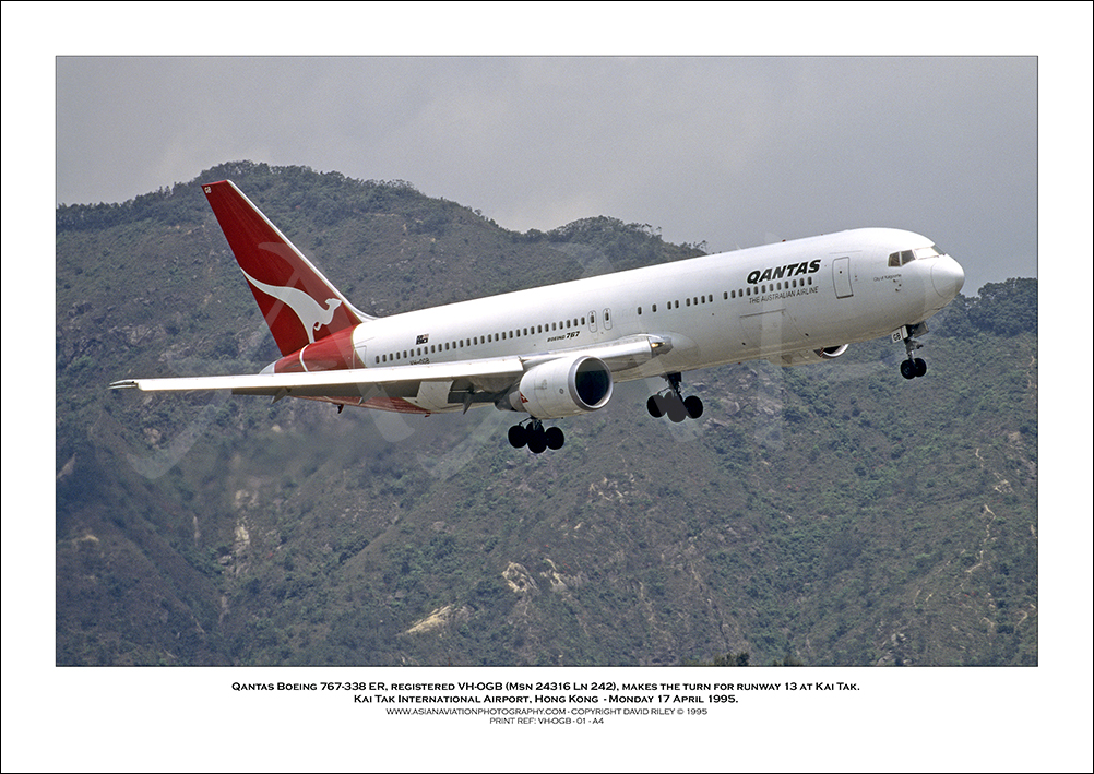 VH-OGB - Qantas  Boeing 767-338 ER  (Msn 24316 Ln 242) - 01