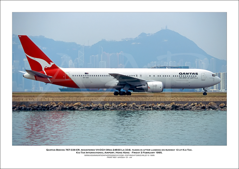 VH-OGH - Qantas  Boeing 767-338 ER  (Msn 24930 Ln 334) - 01