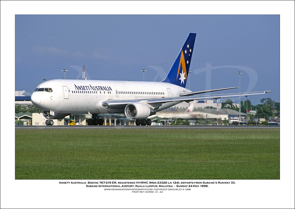 VH-RMC - Ansett Australia  Boeing 767-219 ER  (Msn 23326 Ln 124) - 01