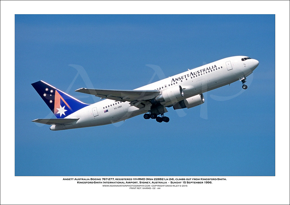 VH-RMD - Ansett Australia  Boeing 767-277  (Msn 22692 Ln 24) - 02