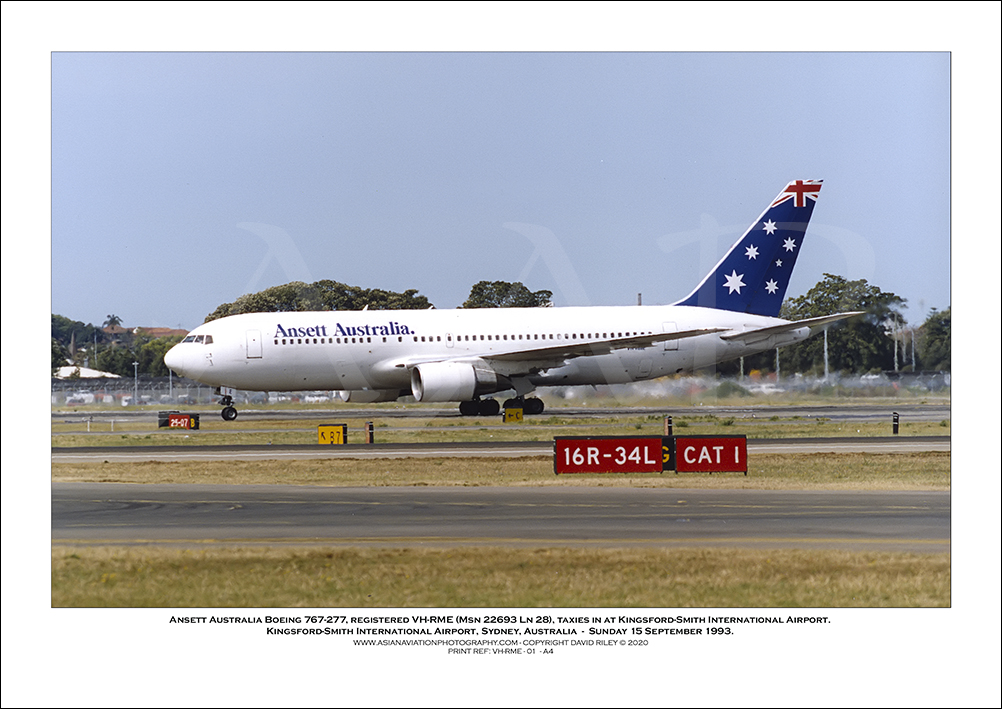 VH-RME - Ansett Australia  Boeing 767-277  (Msn 22693 Ln 28) - 01