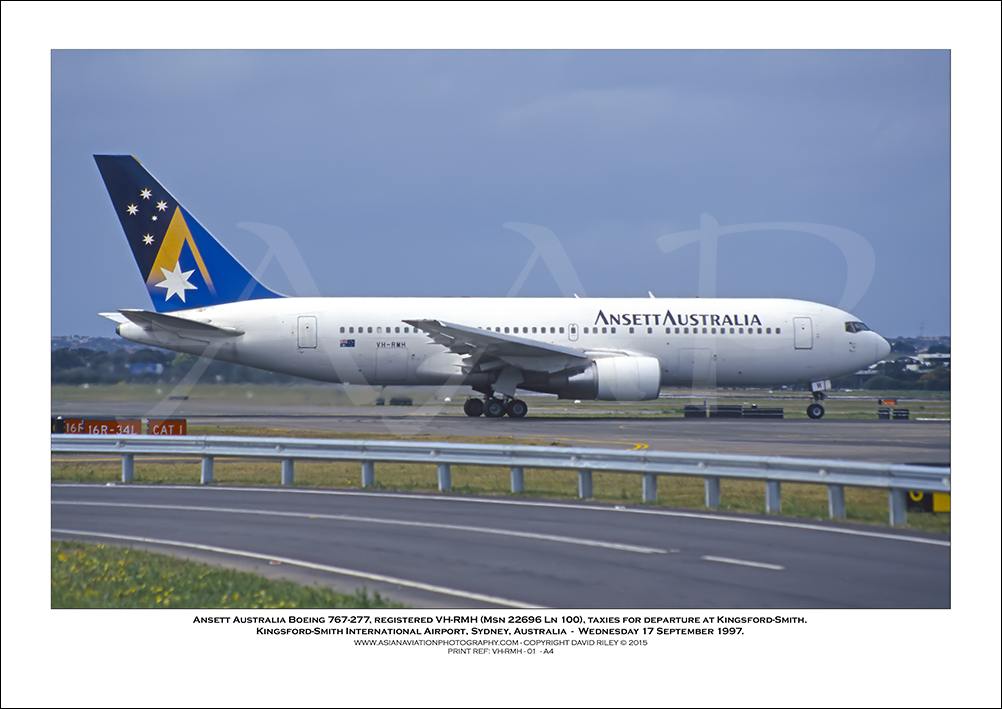 VH-RMH - Ansett Australia  Boeing 767-277  (Msn 22696 Ln 100) - 01