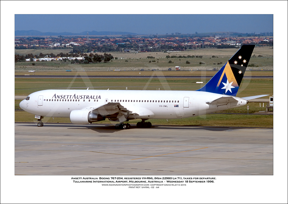 VH-RML - Ansett Australia  Boeing 767-204  (Msn 22980 Ln 71) - 02