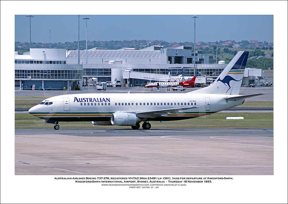 VH-TAZ- Australian Airlines Boeing 737-376 (Msn 23491 Ln 1391) - 01