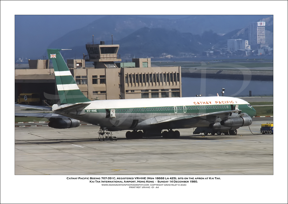 VR-HHE- Cathay Pacific Boeing 707-351C  (Msn 18888 Ln 425) - 01
