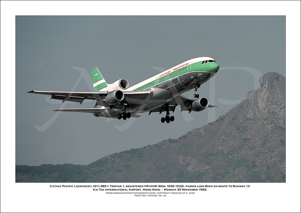 VR-HHW- Cathay Pacific  Lockheed L1011-385-1 Tristar 1  (Msn 193K-1032) - 02