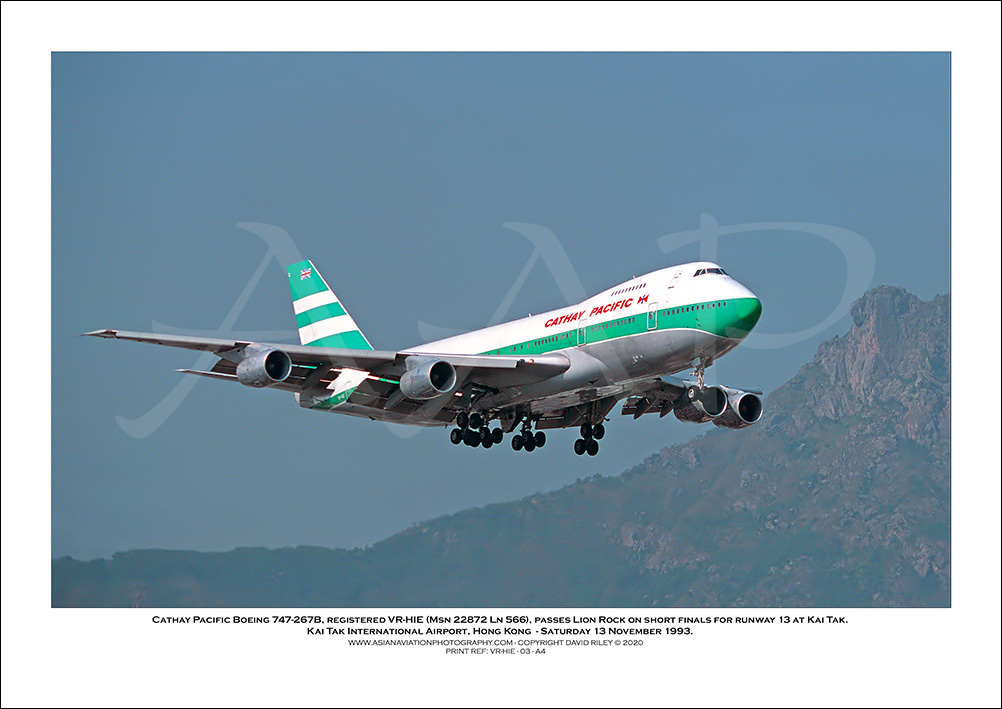 VR-HIE- Cathay Pacific Boeing 747-267B  (Msn 22872 Ln 566) - 03
