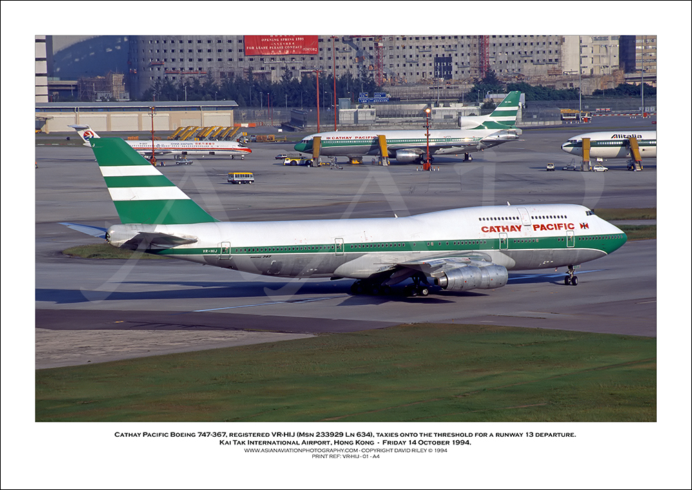 VR-HIJ- Cathay Pacific Boeing 747-367  (Msn 233929 Ln 634) - 01