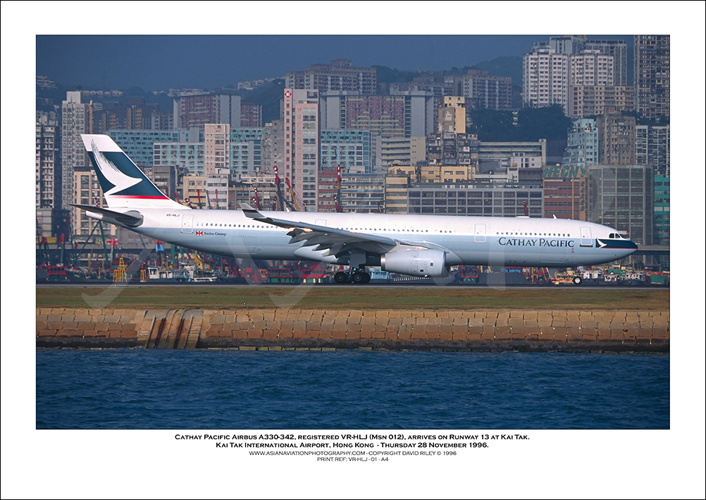 VR-HLJ- Cathay Pacific Airbus A330-342  (Msn 012) - 01