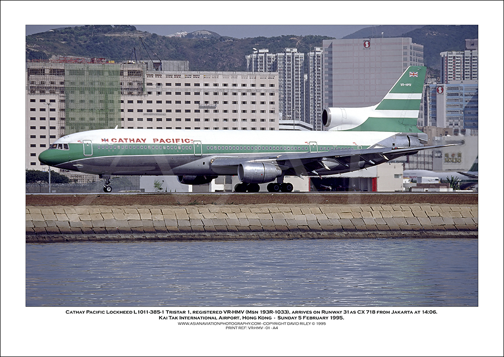VR-HMV- Cathay Pacific  Lockheed L1011-385-1 Tristar 1  (Msn 193R-1033) - 01