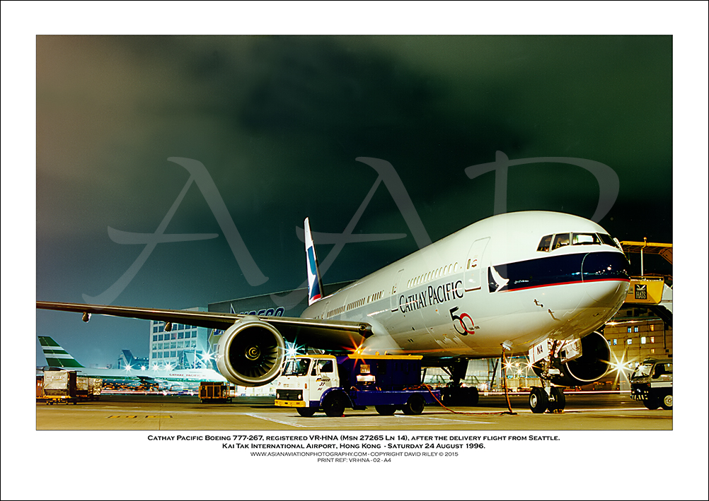 VR-HNA- Cathay Pacific Boeing 777-267  (Msn 27265 Ln 14) - 02