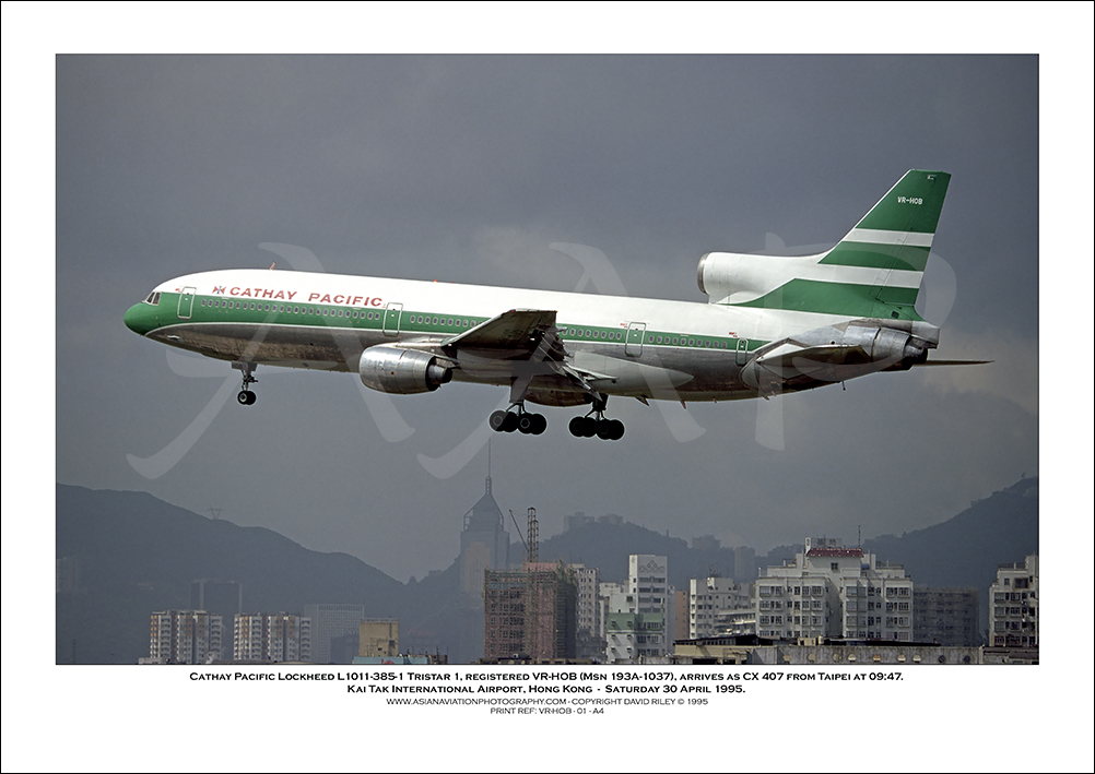 VR-HOB- Cathay Pacific  Lockheed L1011-385-1 Tristar 1 (Msn 193A-1037) - 01