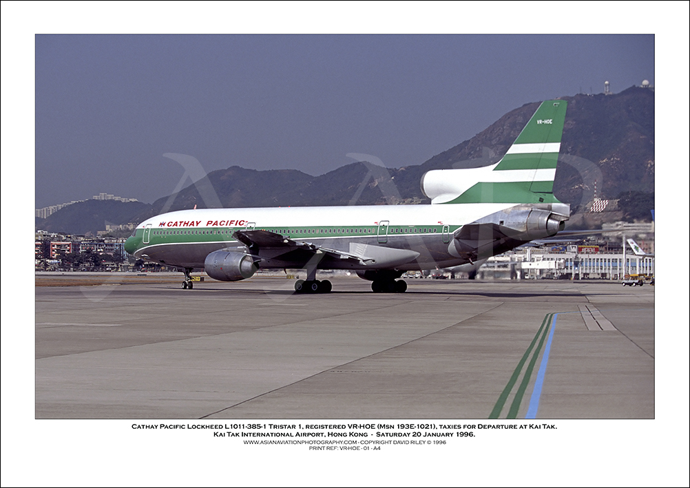 VR-HOE- Cathay Pacific  Lockheed L1011-385-1 Tristar 1 (Msn 193E-1021) - 01