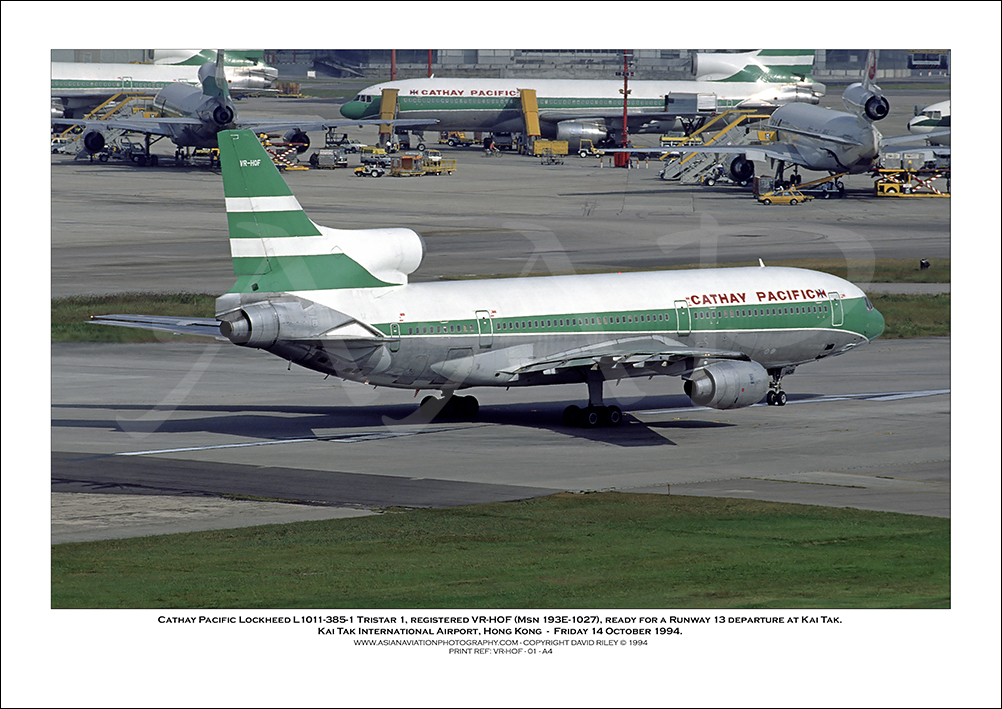 VR-HOF- Cathay Pacific  Lockheed L1011-385-1 Tristar 1 (Msn 193E-1027) - 01