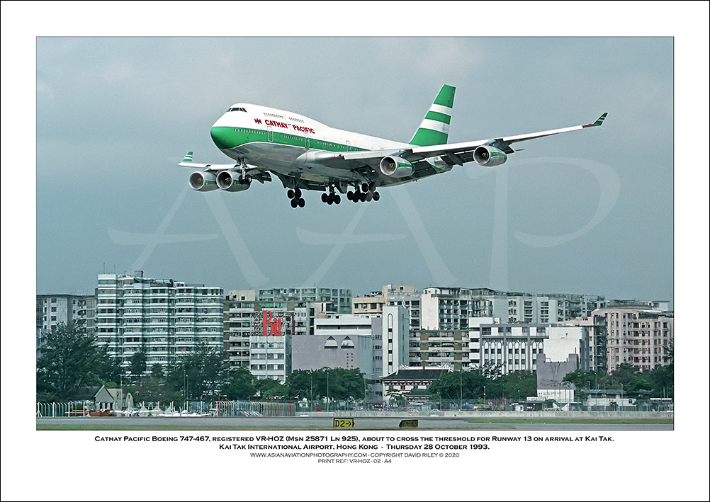 VR-HOZ- Cathay Pacific Boeing 747-467  (Msn 25871 Ln 925) - 02