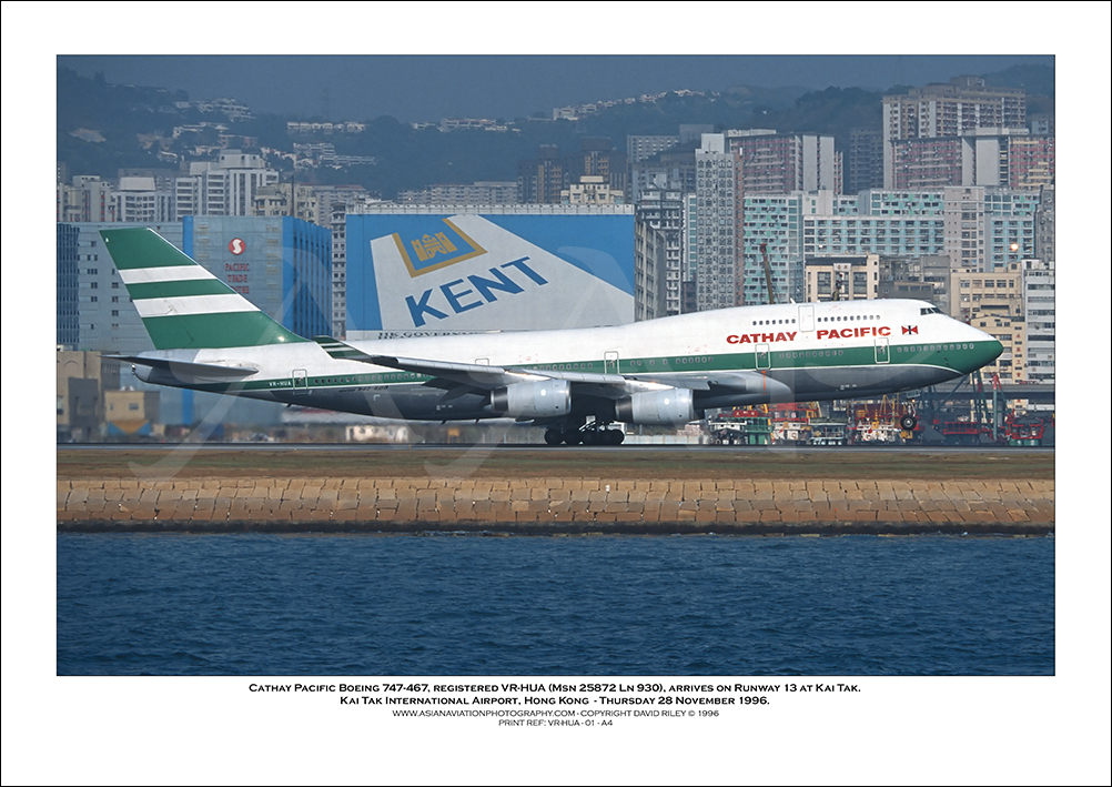 VR-HUA - Cathay Pacific Boeing 747-467  (Msn 25872 Ln 930) - 01