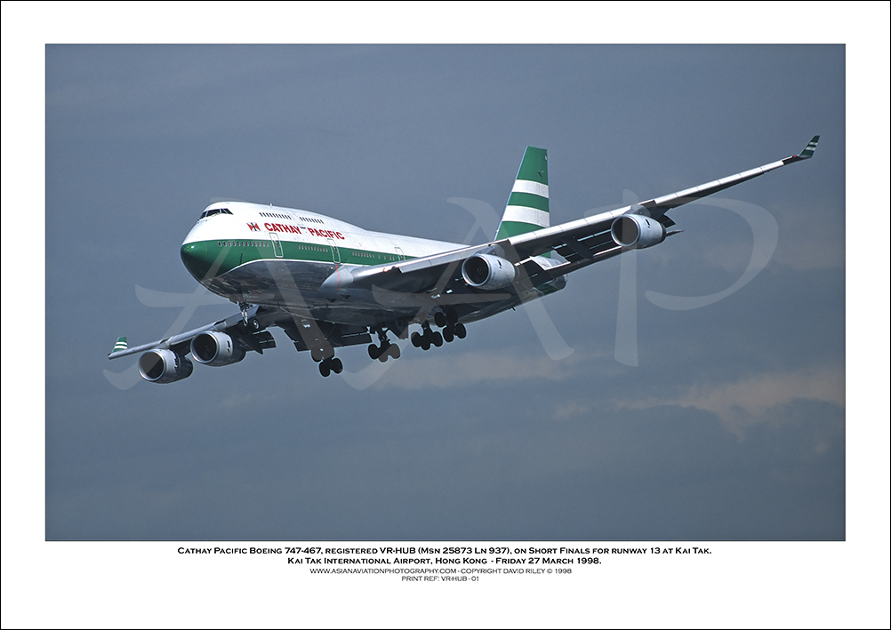 VR-HUB - Cathay Pacific Boeing 747-467  (Msn 25873 Ln 937) - 01
