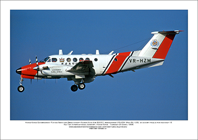 VR-HZM - Hong Kong Government Flying Services Beechcraft Super King Air B200C  (Msn BL-128) - 01