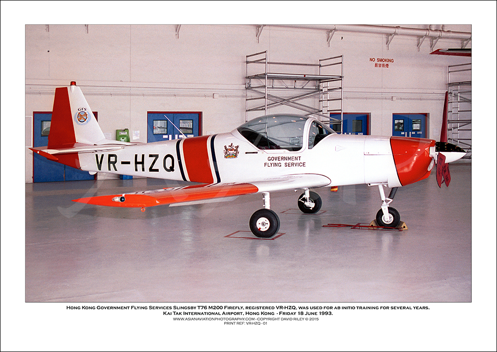VR-HZQ - Hong Kong Government Flying Services Slingsby T76 M200 Firefly - 01
