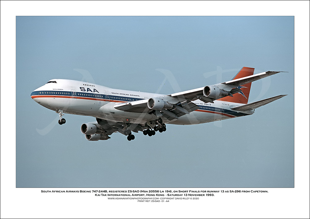 ZS-SAO - South African Airways Boeing 747-244B  (Msn 20556 Ln 194) - 01